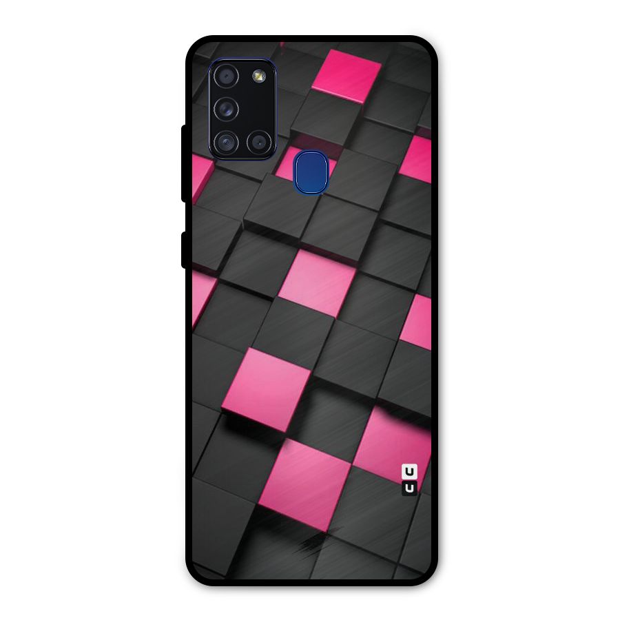 Blocks Diagonal Metal Back Case for Galaxy A21s