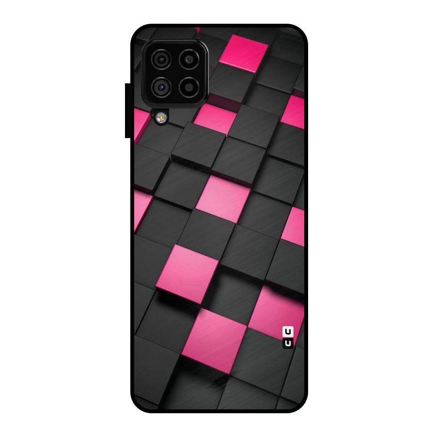 Blocks Diagonal Metal Back Case for Galaxy A22 4G