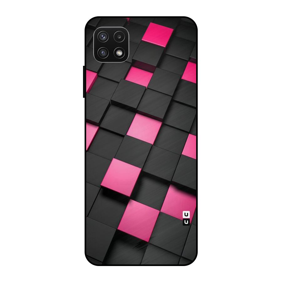 Blocks Diagonal Metal Back Case for Galaxy A22 5G