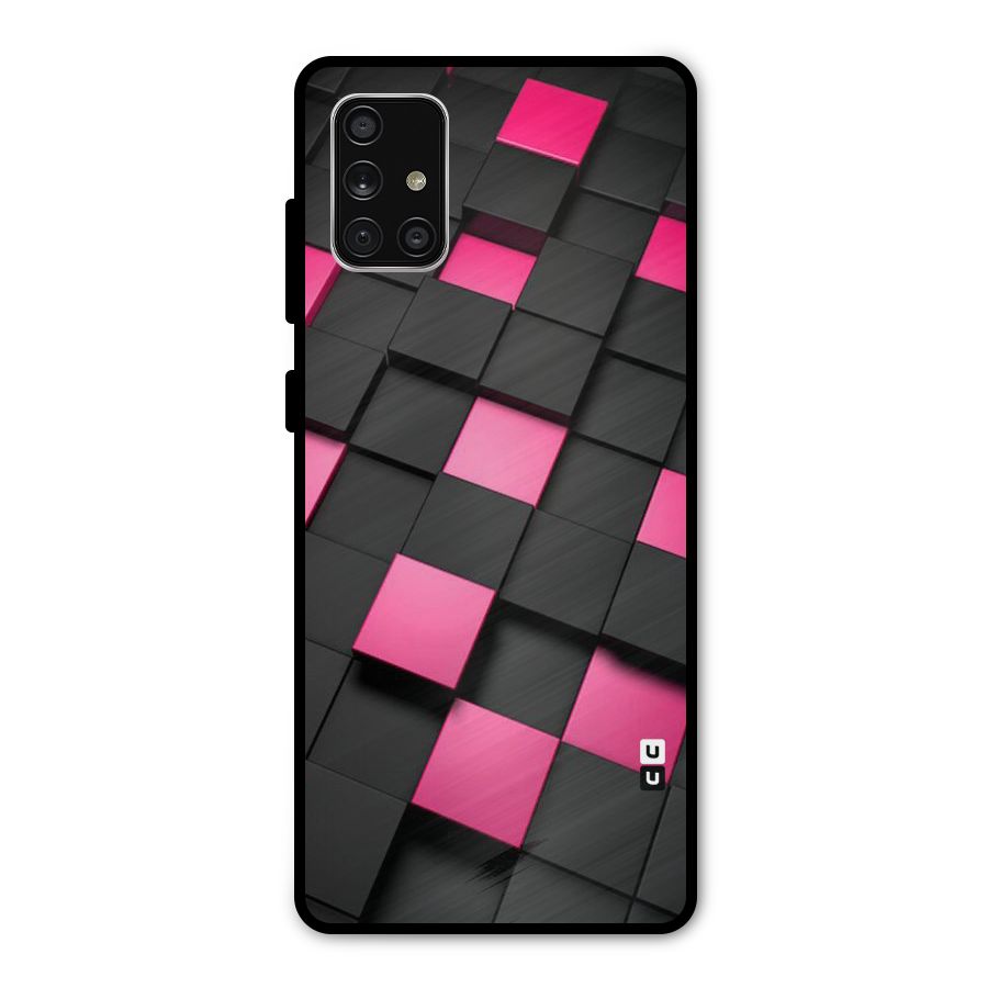 Blocks Diagonal Metal Back Case for Galaxy A71