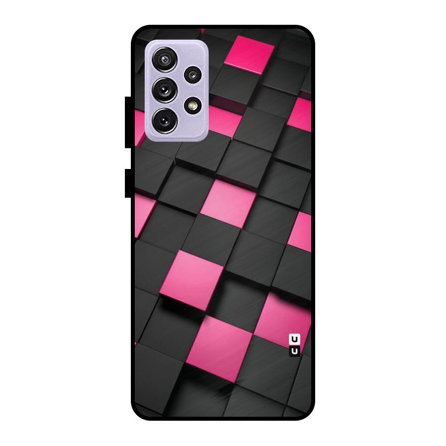 Blocks Diagonal Metal Back Case for Galaxy A72