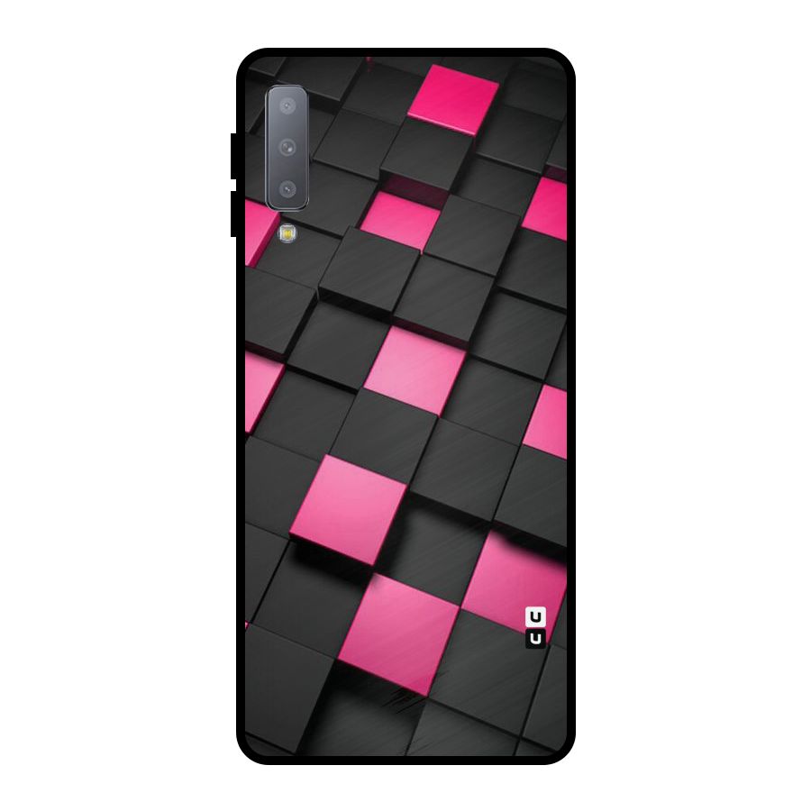 Blocks Diagonal Metal Back Case for Galaxy A7 (2018)