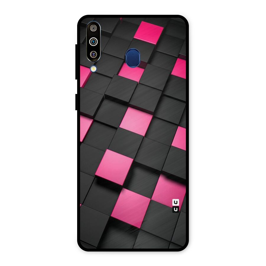 Blocks Diagonal Metal Back Case for Galaxy M30
