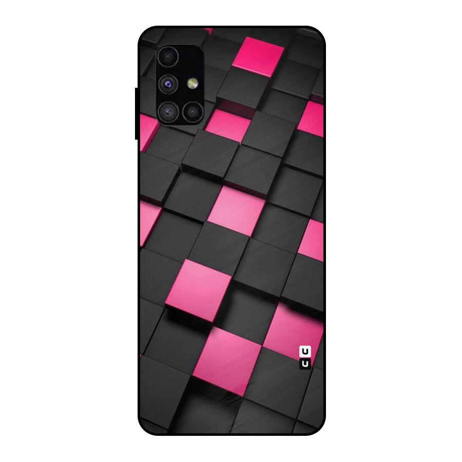 Blocks Diagonal Metal Back Case for Galaxy M51