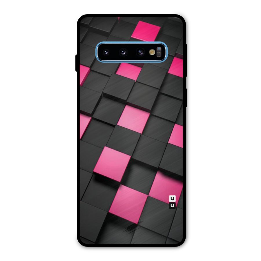 Blocks Diagonal Metal Back Case for Galaxy S10