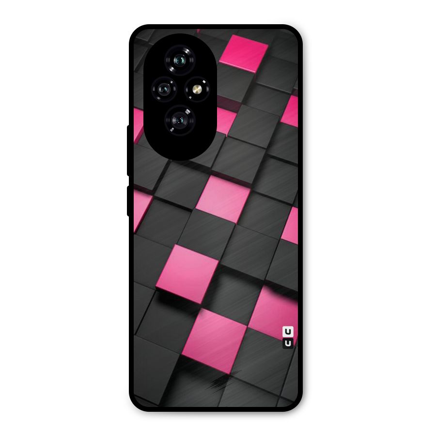 Blocks Diagonal Metal Back Case for Honor 200