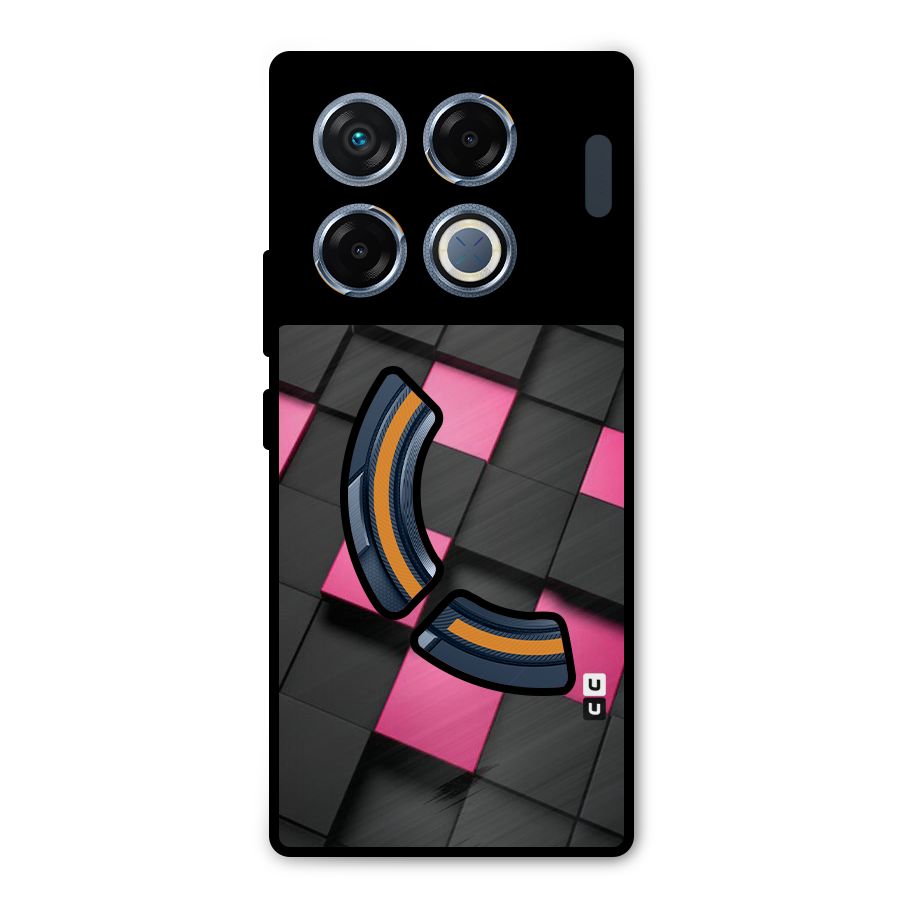 Blocks Diagonal Metal Back Case for Infinix GT 20 Pro