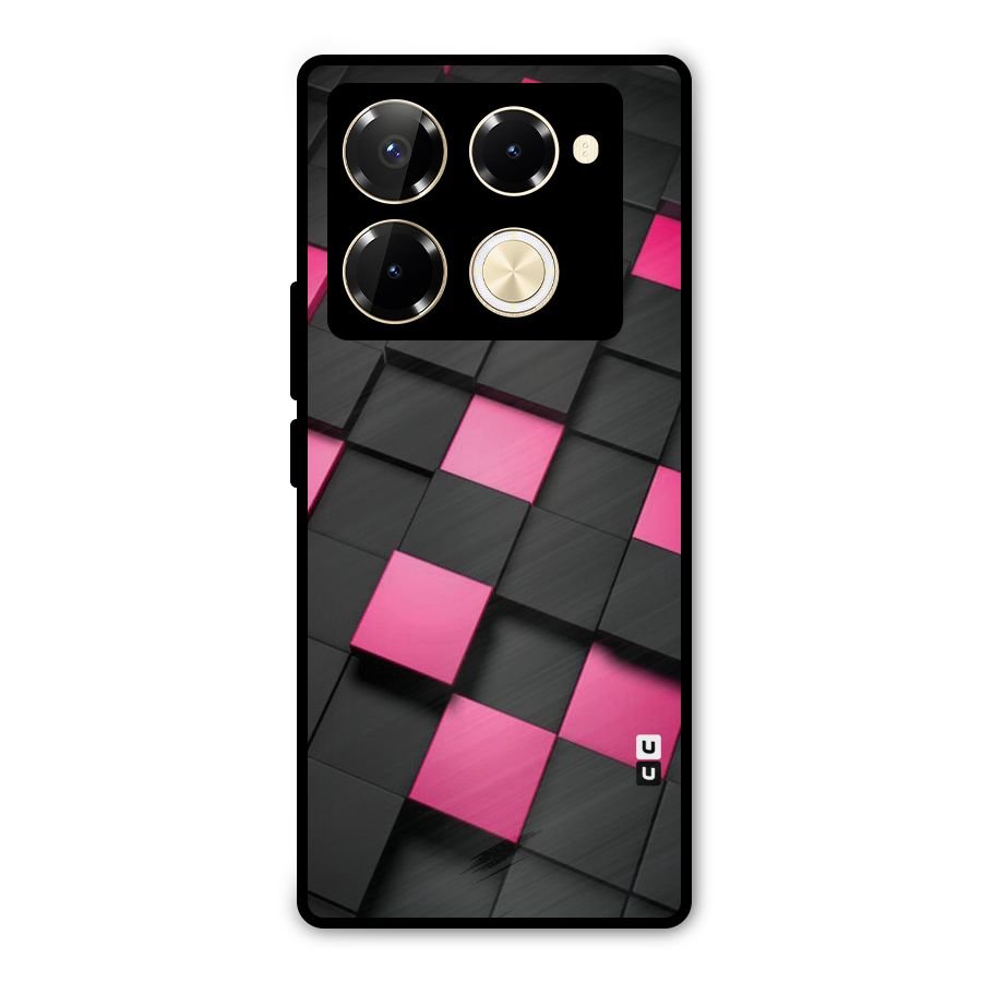 Blocks Diagonal Metal Back Case for Infinix Note 40 Pro Plus