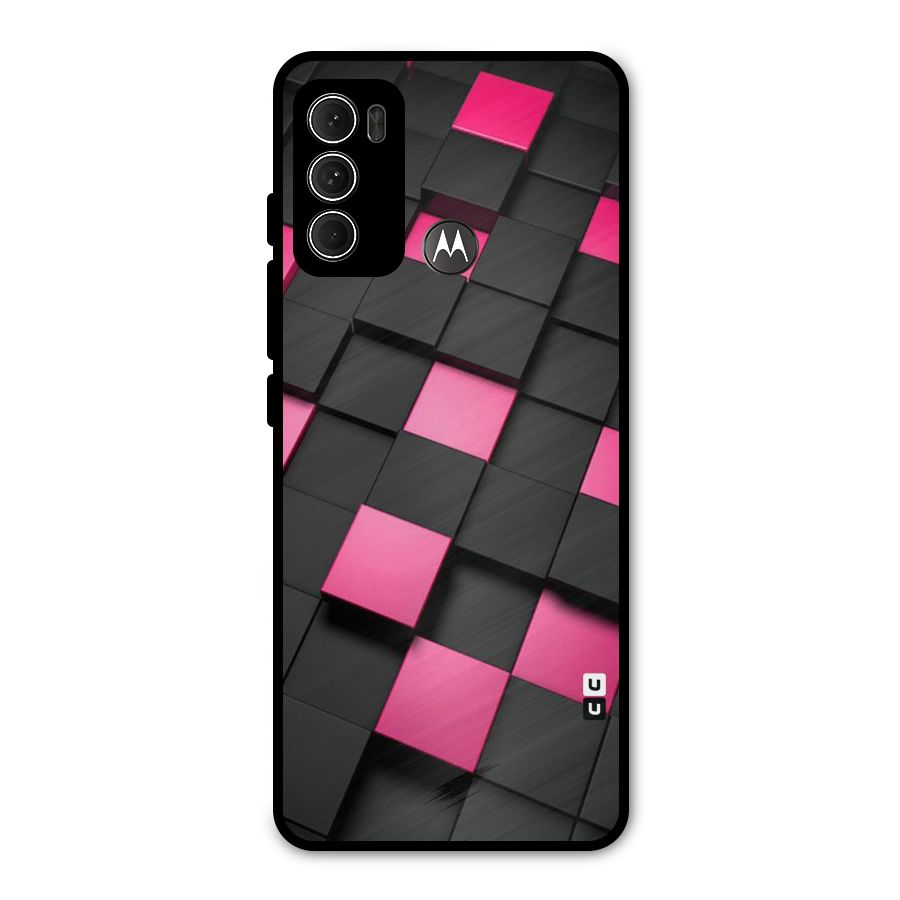 Blocks Diagonal Metal Back Case for Moto G60