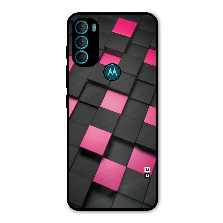 Blocks Diagonal Metal Back Case for Moto G71 5G