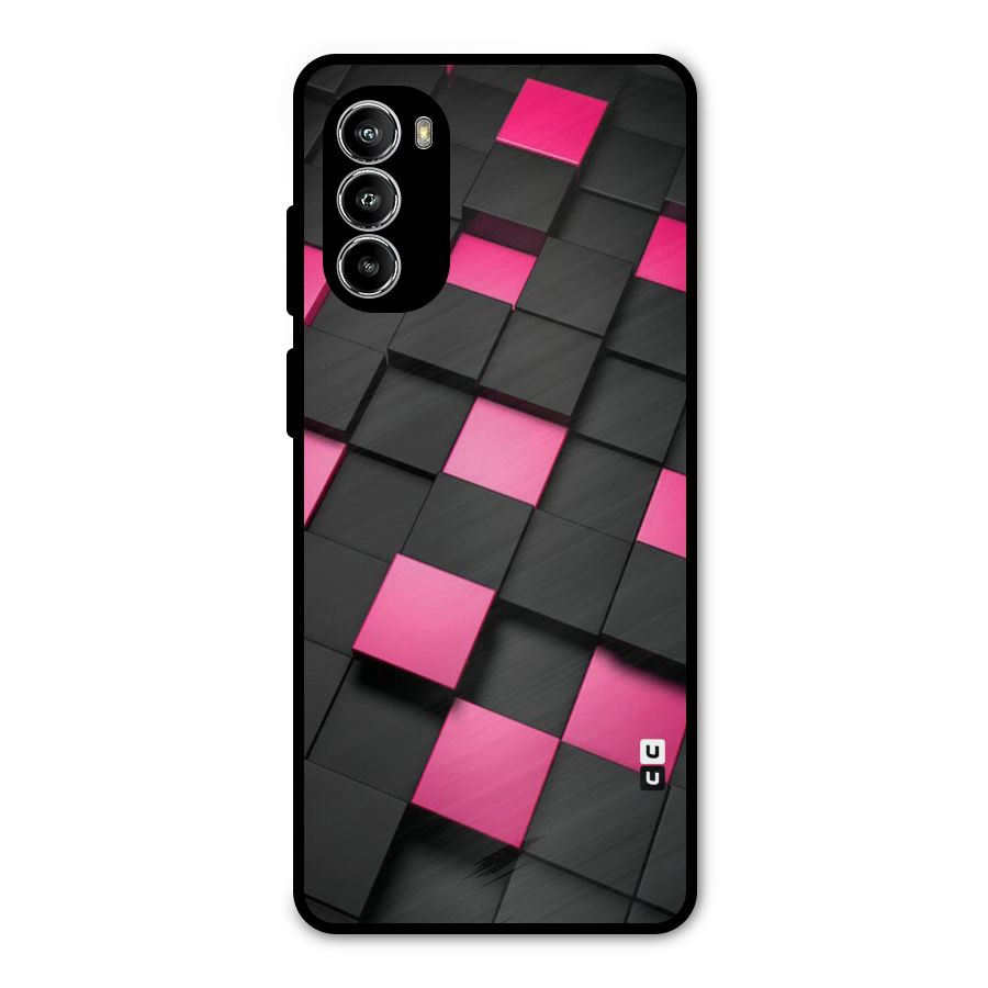 Blocks Diagonal Metal Back Case for Moto G82
