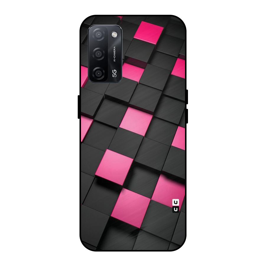 Blocks Diagonal Metal Back Case for Oppo A53s 5G