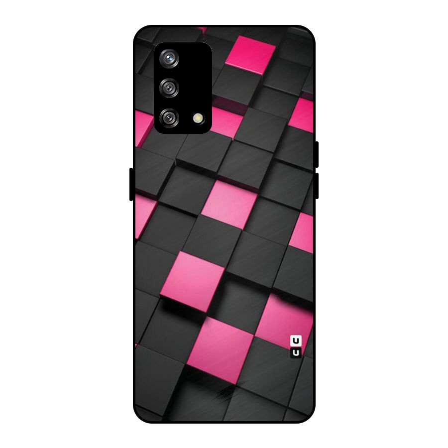 Blocks Diagonal Metal Back Case for Oppo F19