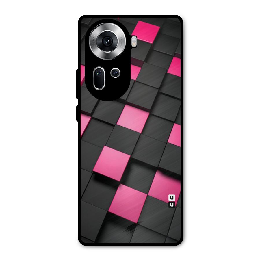 Blocks Diagonal Metal Back Case for Oppo Reno11 5G