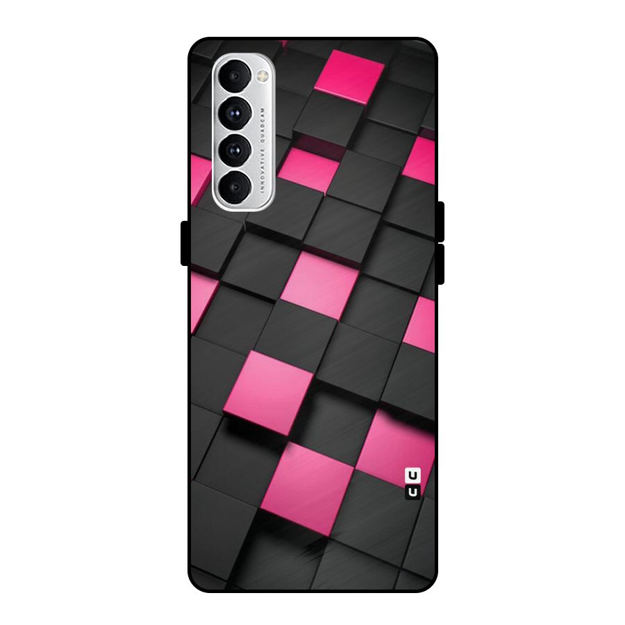 Blocks Diagonal Metal Back Case for Oppo Reno4 Pro