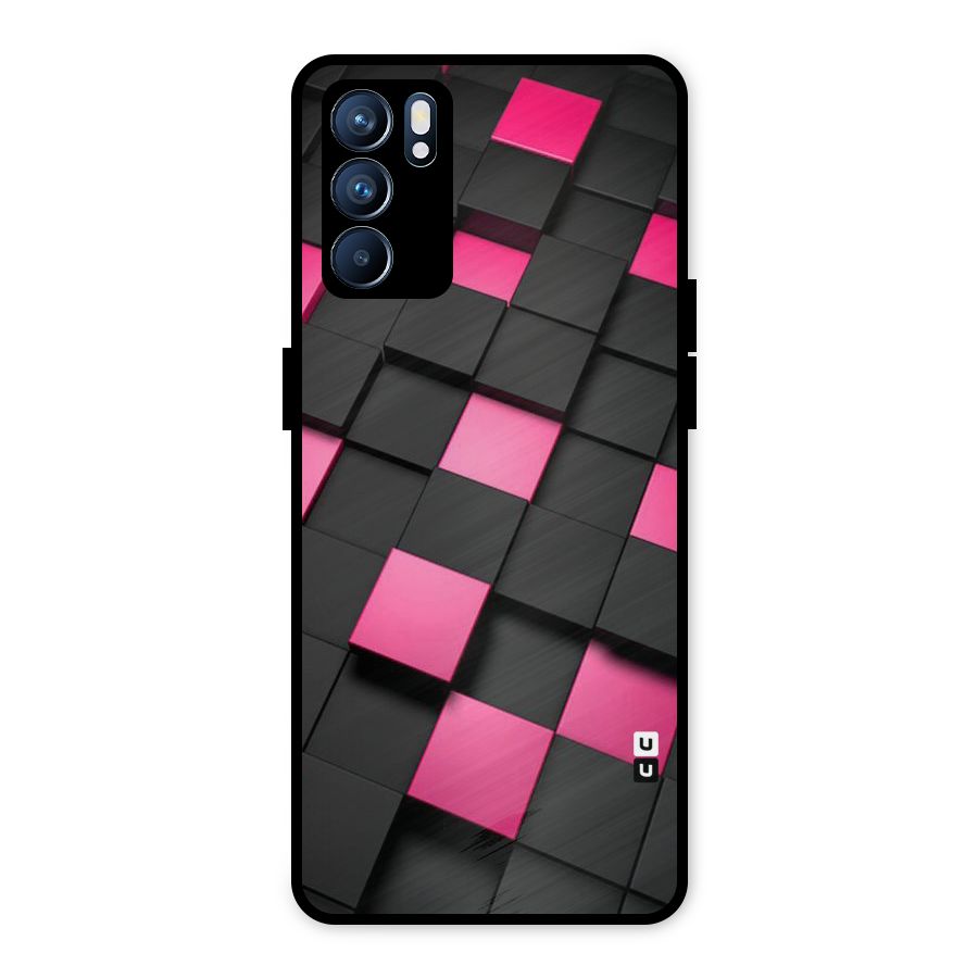 Blocks Diagonal Metal Back Case for Oppo Reno6 5G