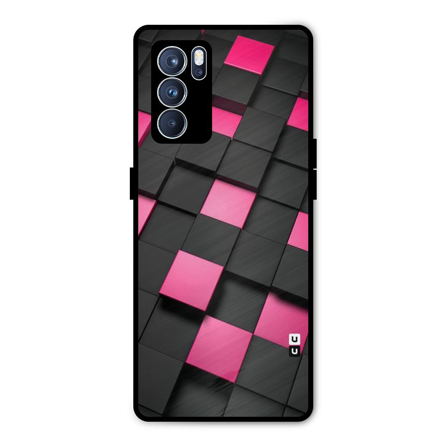 Blocks Diagonal Metal Back Case for Oppo Reno6 Pro 5G