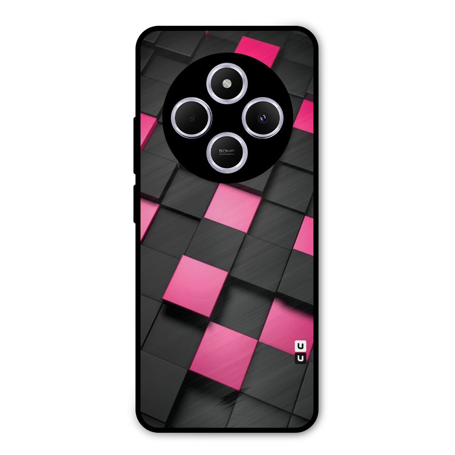 Blocks Diagonal Metal Back Case for Poco C75 5G