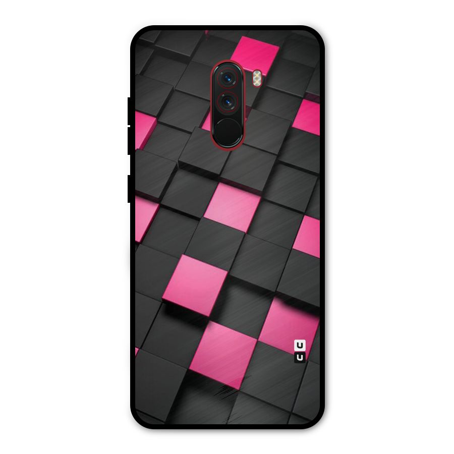 Blocks Diagonal Metal Back Case for Poco F1