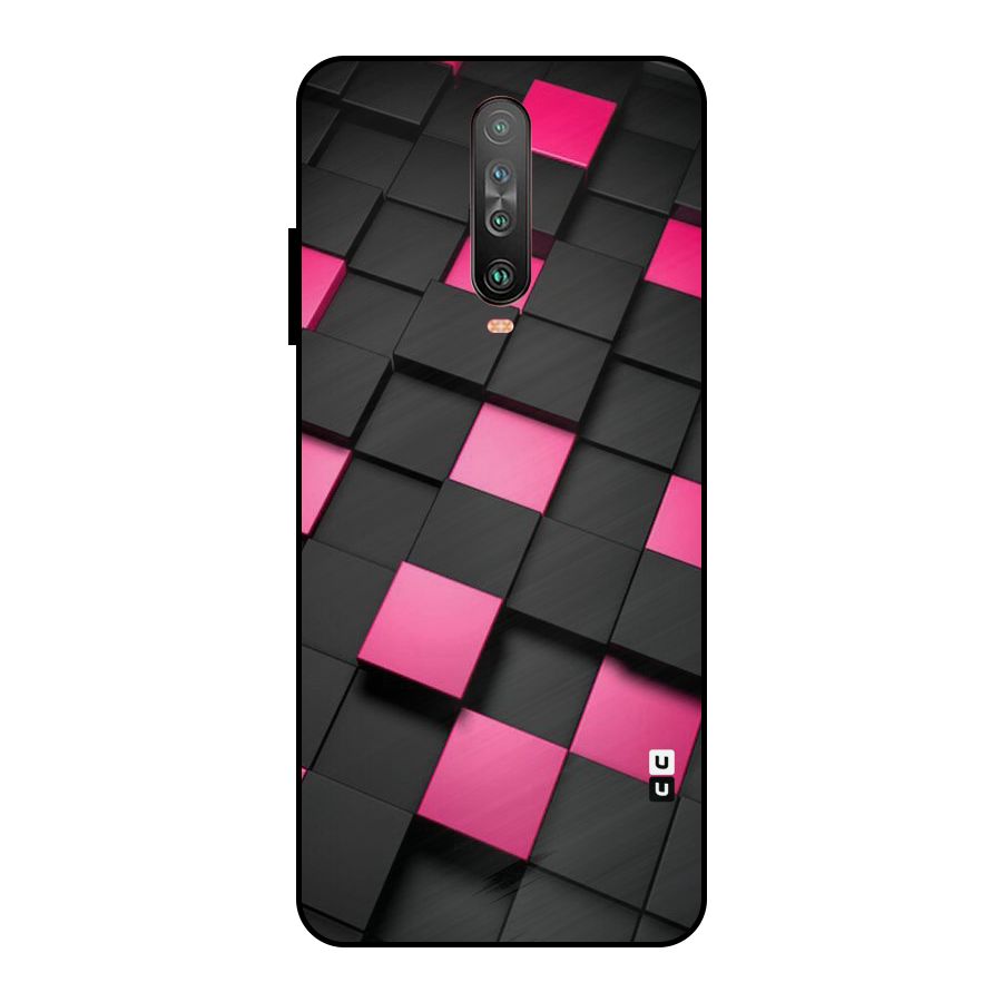 Blocks Diagonal Metal Back Case for Poco X2