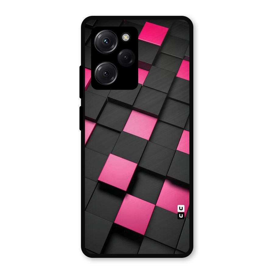 Blocks Diagonal Metal Back Case for Poco X5 Pro