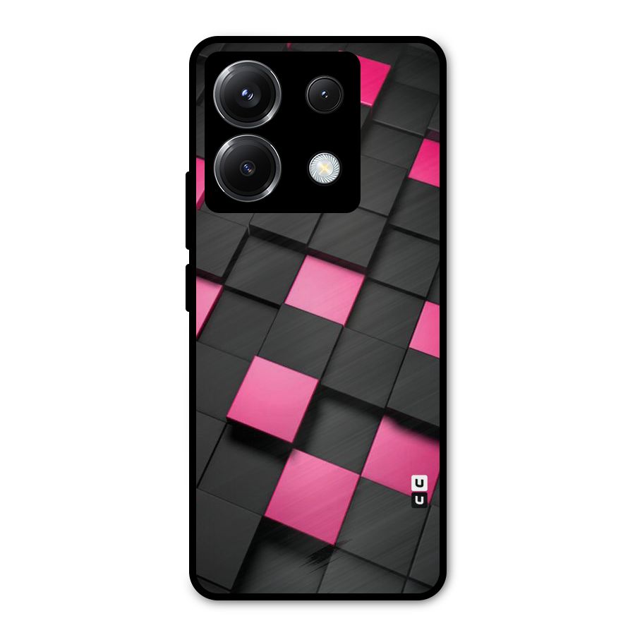 Blocks Diagonal Metal Back Case for Poco X6