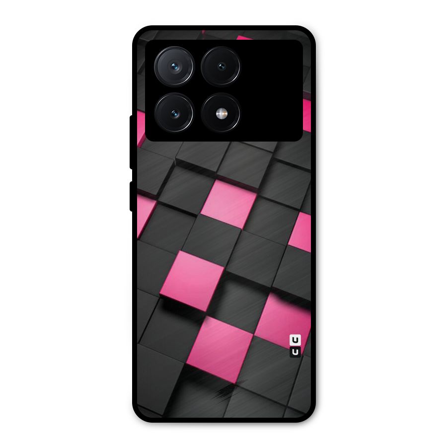 Blocks Diagonal Metal Back Case for Poco X6 Pro