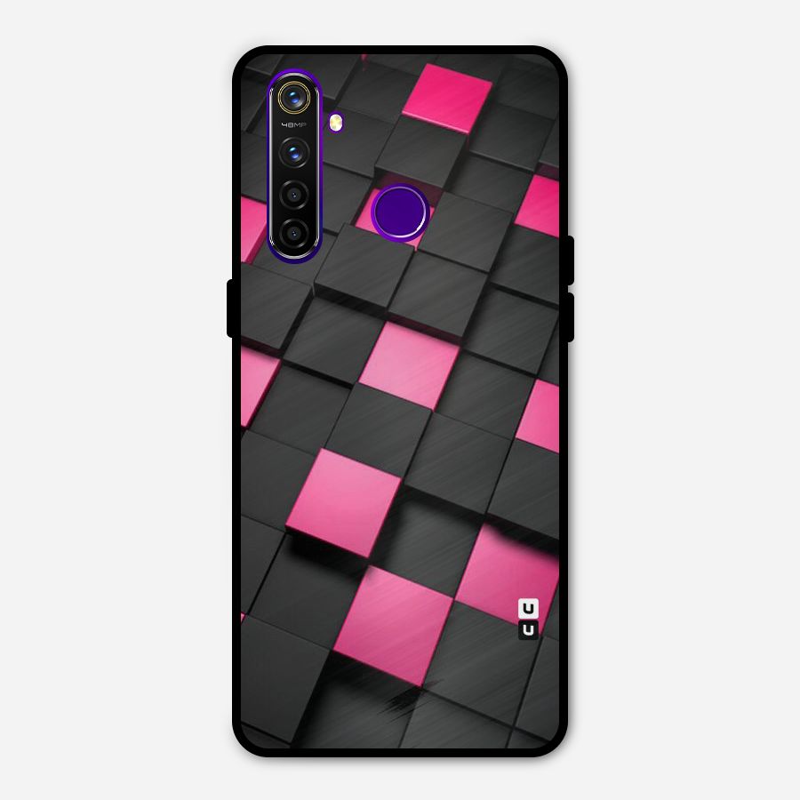 Blocks Diagonal Metal Back Case for Realme 5 Pro
