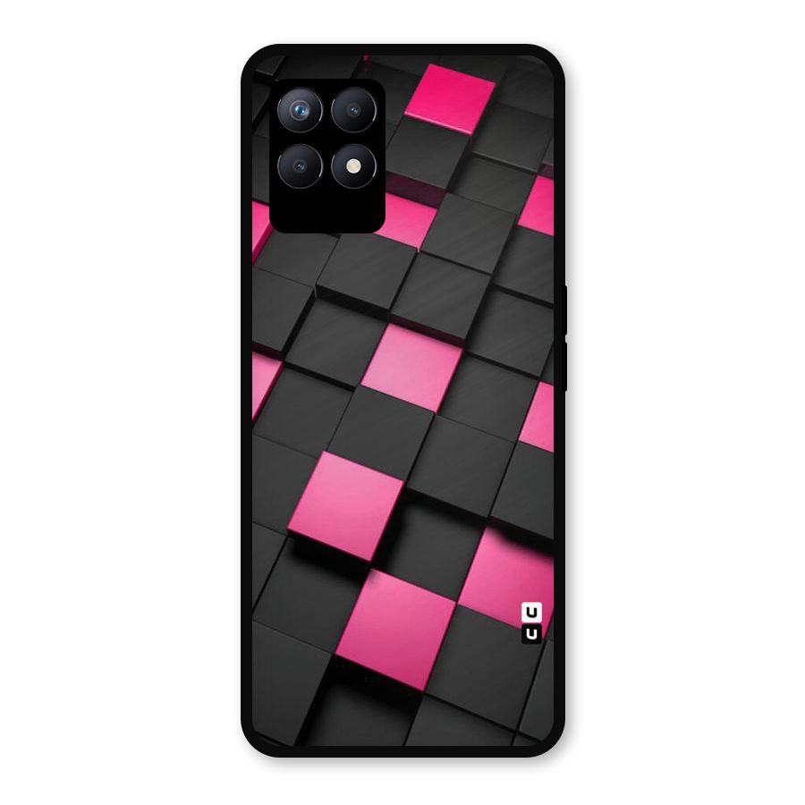 Blocks Diagonal Metal Back Case for Realme Narzo 50
