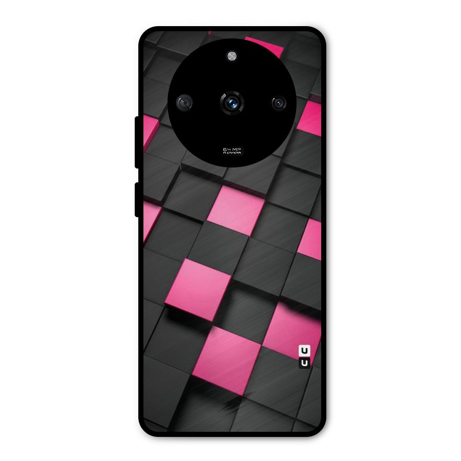 Blocks Diagonal Metal Back Case for Realme Narzo 60 5G