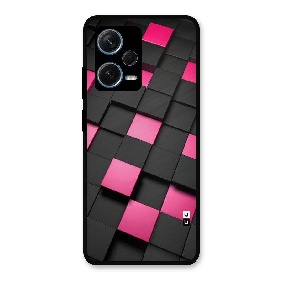 Blocks Diagonal Metal Back Case for Redmi Note 12 Pro Plus 5G