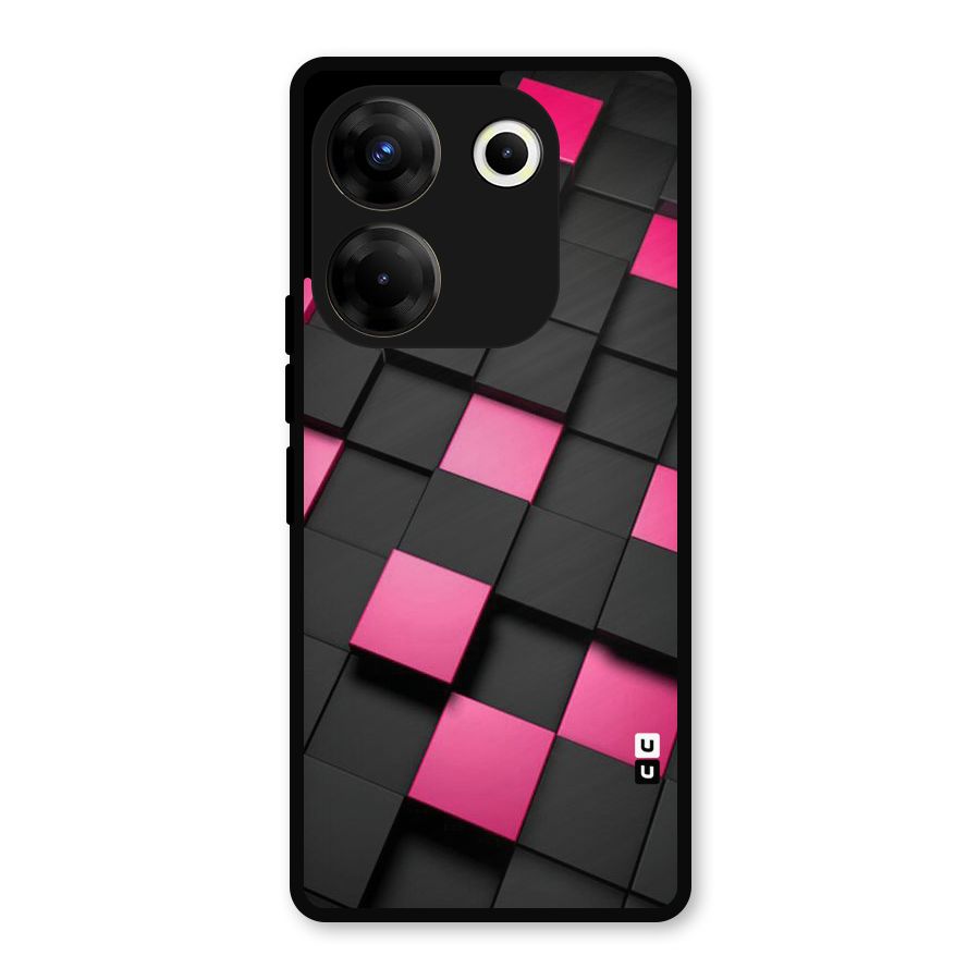 Blocks Diagonal Metal Back Case for Tecno Camon 20
