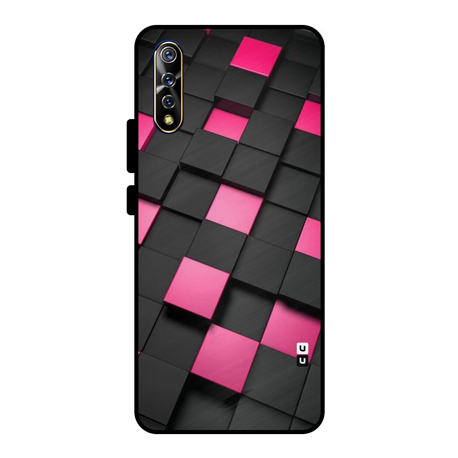 Blocks Diagonal Metal Back Case for Vivo S1