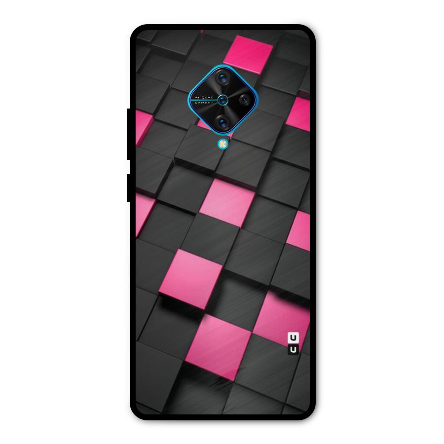 Blocks Diagonal Metal Back Case for Vivo S1 Pro