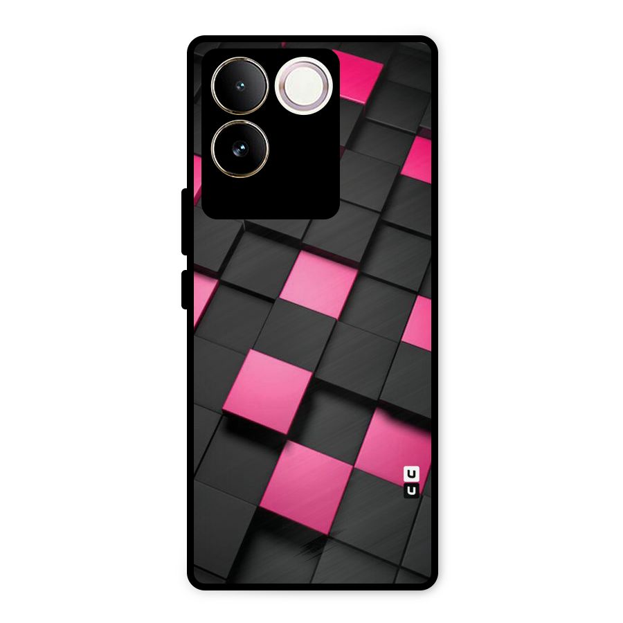 Blocks Diagonal Metal Back Case for Vivo T2 Pro