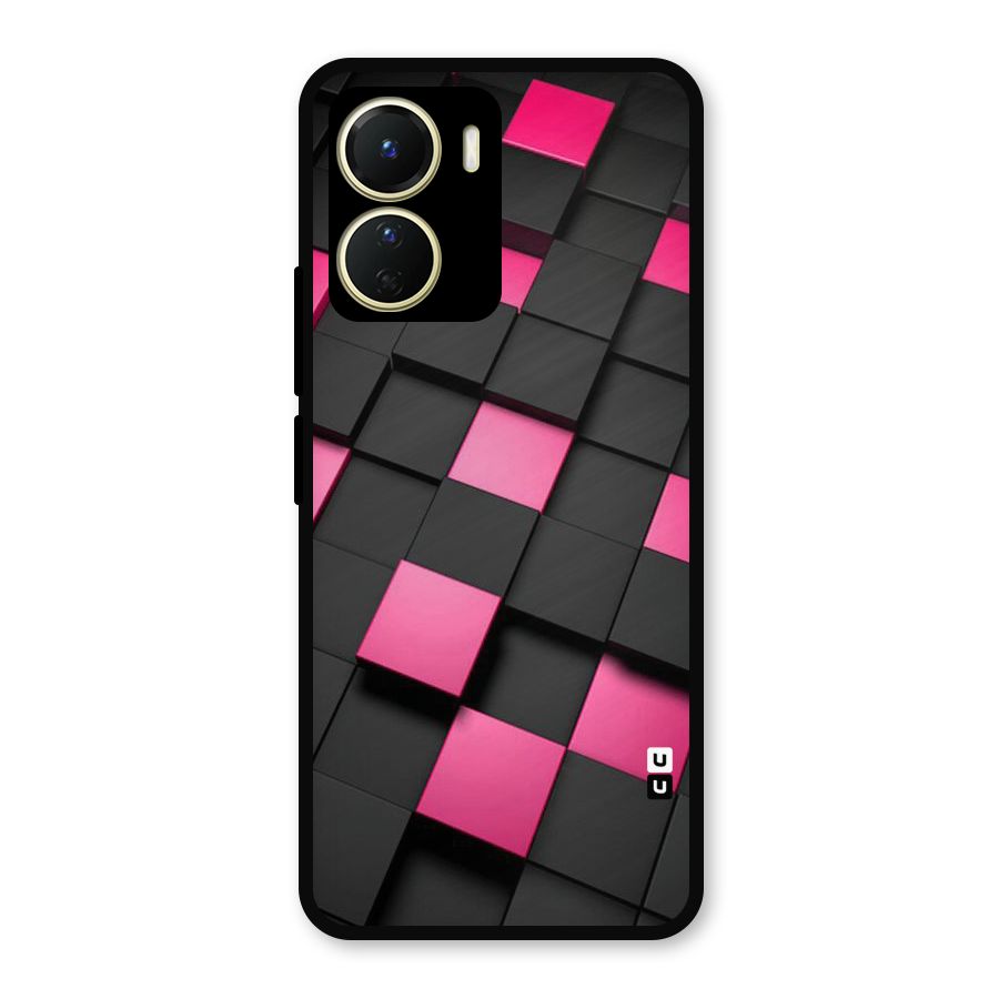 Blocks Diagonal Metal Back Case for Vivo T2x