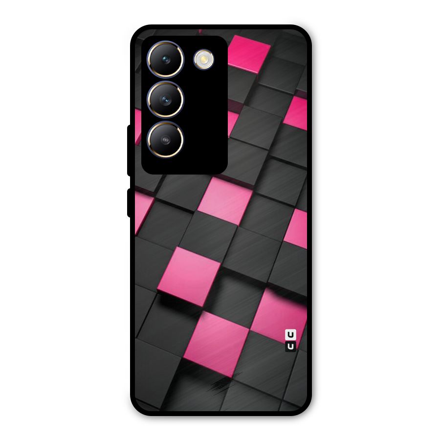 Blocks Diagonal Metal Back Case for Vivo T3 5G