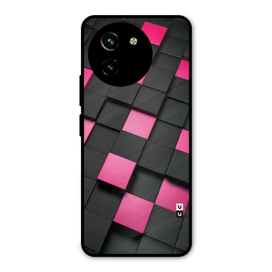 Blocks Diagonal Metal Back Case for Vivo T3x
