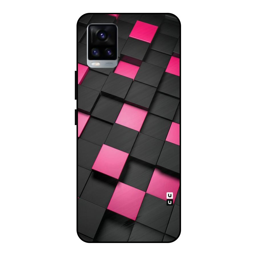 Blocks Diagonal Metal Back Case for Vivo V20 2021