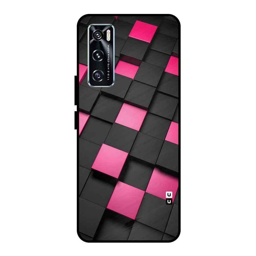 Blocks Diagonal Metal Back Case for Vivo V20 SE