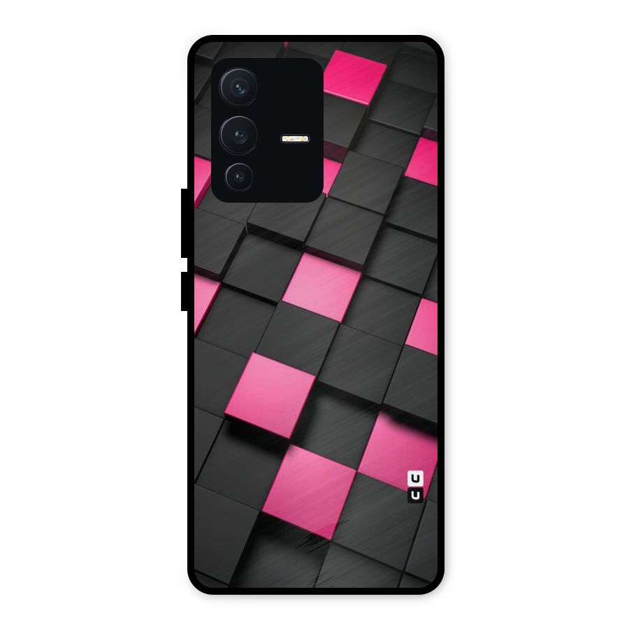 Blocks Diagonal Metal Back Case for Vivo V23 5G