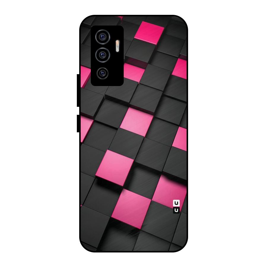 Blocks Diagonal Metal Back Case for Vivo V23e
