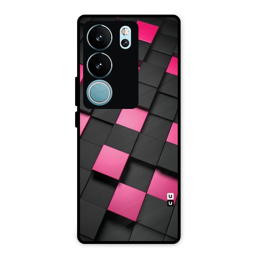 Blocks Diagonal Metal Back Case for Vivo V29