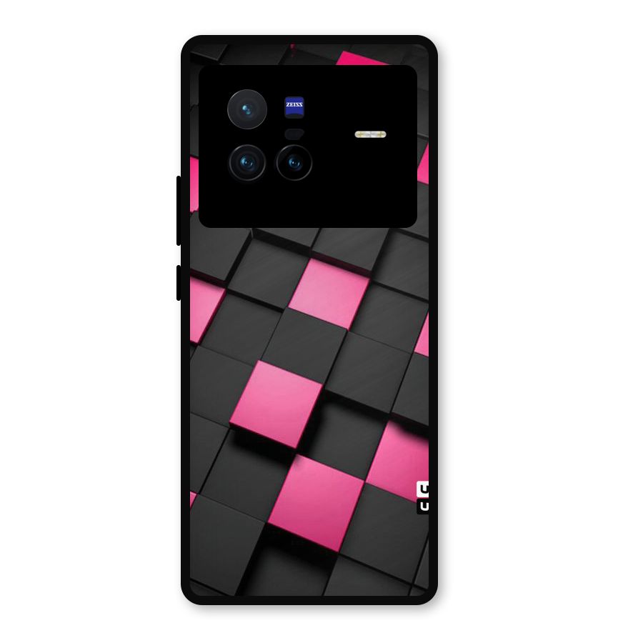 Blocks Diagonal Metal Back Case for Vivo X80