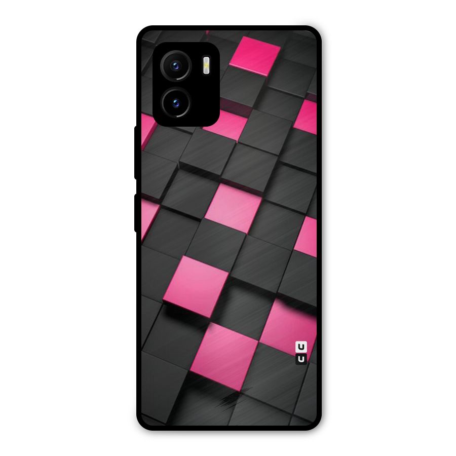 Blocks Diagonal Metal Back Case for Vivo Y15s