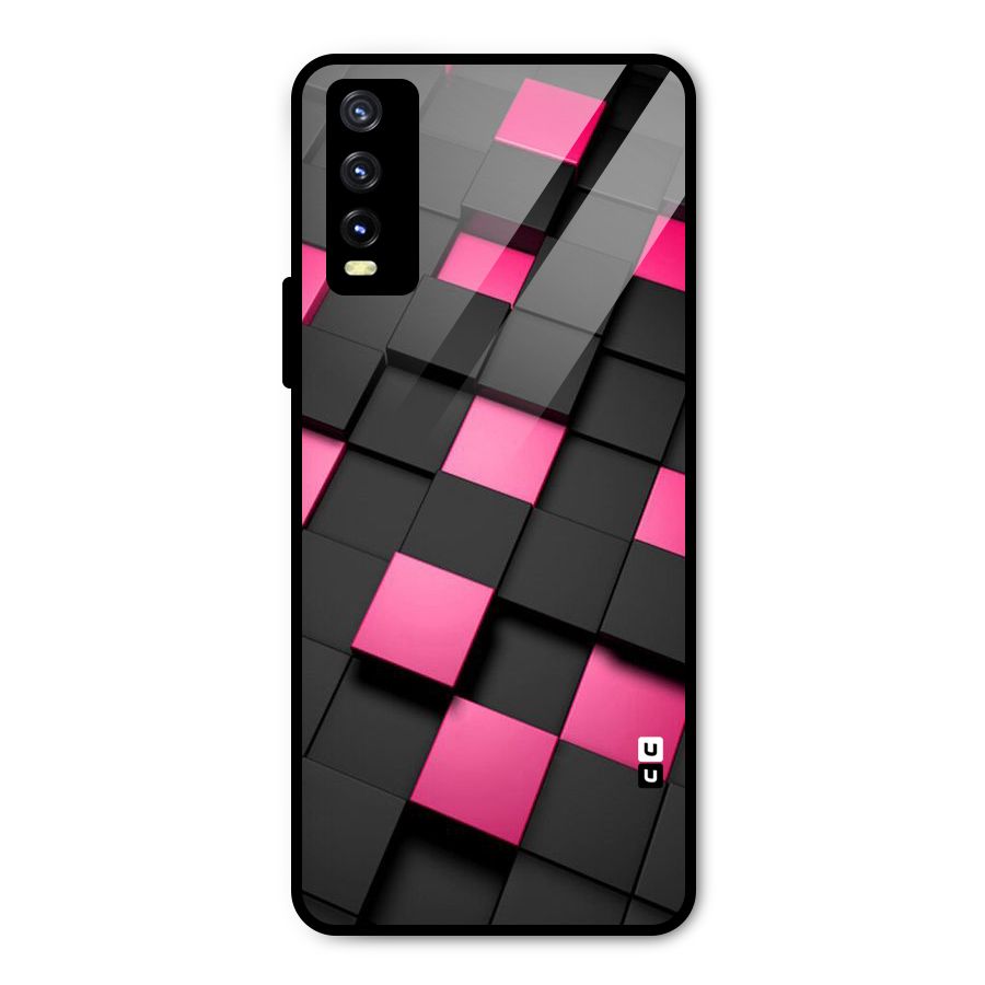 Blocks Diagonal Metal Back Case for Vivo Y20 2021