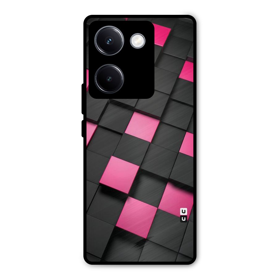 Blocks Diagonal Metal Back Case for Vivo Y300 Plus