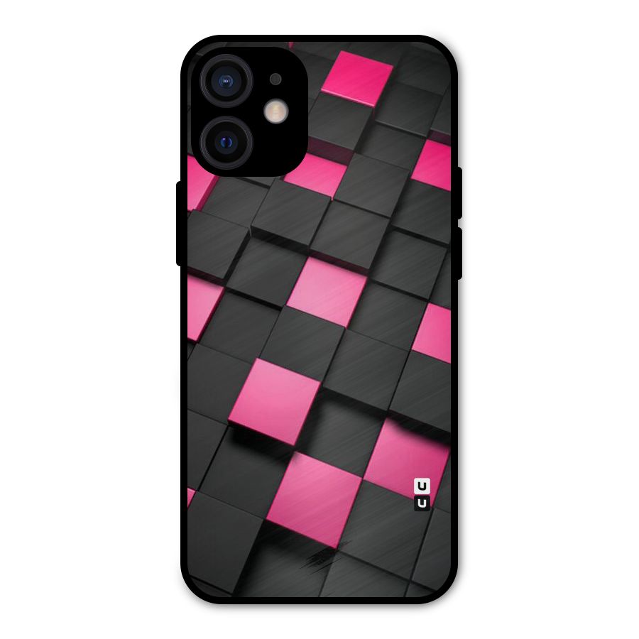 Blocks Diagonal Metal Back Case for iPhone 12 Mini