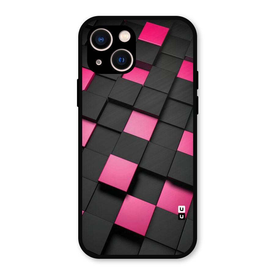 Blocks Diagonal Metal Back Case for iPhone 13