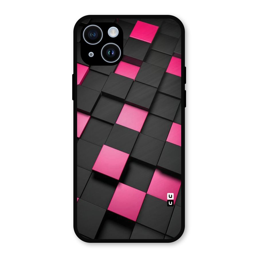 Blocks Diagonal Metal Back Case for iPhone 14